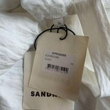 Sandro Women's White V-Neck Long Sleeve Dress Size 36 FR 8 UK 4 US SFPRO02909