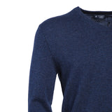 Hackett London Top Sweater V-Neck Wool Cashmere Knit Blue Size S HM702699