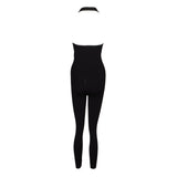 Sandro Paris Women's Black Knit Rhinestones Jumpsuit Size 34 XS 6 SFPCO00248