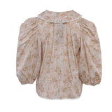 Maje Women's Pink Floral Cotton Blouse Size 40 FR 12 US 8 US MFPCM00266