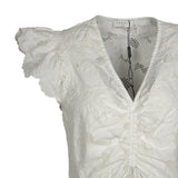 Sandro Women's White Floral Short Dress Size 40 FR 12 UK 8 US SFPRO01727