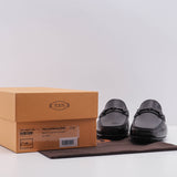 Tod's Men's Black Doppia T Fine City Gommino Moccasins Size 41 EU 7.5 UK 9 US