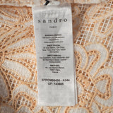 Sandro Women's Ecru Floral Lace Shirt Size 34 FR 6 UK 2 US SFPCM00436