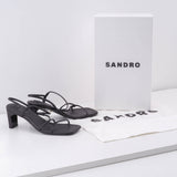 Sandro Women's Black Strappy Heeled Sandals Size 36 EU 3 UK 6 US SFACH00937