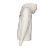 Sandro Paris Herren-Hoodie in Ecru mit gesticktem Logo, Größe M, SHPSW00493