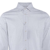 Hackett London Men's White Slim Fit Abstract Shirt Size M HM309145