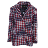 Maje Women's Multicolour Wool Blend Check Jacquard Jacket Size 36 S 8 MFPVE00418