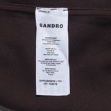 Sandro Paris Braunes Langarmhemd für Herren, Größe XS, SHPCM00935