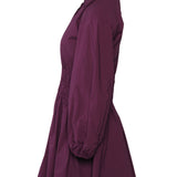 Maje Women's Purple Smocked Waist Cotton Dress Size 40 FR 12 UK 8 US MFPRO02599