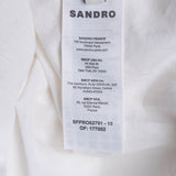 Sandro Women's White Linen Blend Ruffle Dress Size 34 FR 6 UK 2 US SFPRO02791