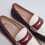 Tod's Women's Navy Suede Gomma 05E Moccasins Size 37 EU 4.5 UK 7 US