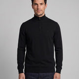 Hackett London Men's Brown Zip 100% Wool Sweater Size M HM702877