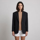 Sandro Paris Women's Black Tweed Blazer Jacket Size 40 L 12 SFPVE00973