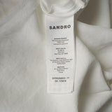 Sandro Paris Women's Ecru Buttoned Midi Dress Size 40 L 12 SFPRO02833