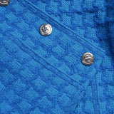 Sandro Paris Women's Blue Cropped Tweed Jacket Size 34 FR 6 UK 2 US SFPCA00737