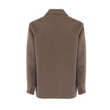 Sandro Paris Men's Khaki Virgin Wool Blend Overshirt Jacket Size XL SHPBL00963