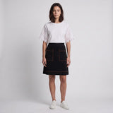 Sandro Paris women's Black Knit A-Line Short Skirt Size 3 L 12 SFPJU00267