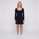 Sandro Women's Black Knit Rhinestone Dress Size 38 FR 10 UK 6 US SFPRO02695