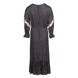 Sandro Paris Mehrfarbiges Midi-Kleid für Damen aus Viskose mit Blumenmuster, Größe 36 S, Art.-Nr. R20433E