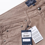 Hackett London Men's Brown Moleskin Tapered Trousers Size 34 R HM212563