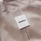 Sandro Paris Men's Beige Cotton Long Trench Coat Size M SHPMA00347