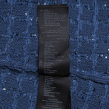 Sandro Women's Blue Sequins Tweed Short Dress Size 36 FR 8 UK 4 US SFPRO03474