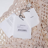 Sandro Paris Women's Beige Open Knit Viscose Sweater Size 3 L 12 SFPPU01136