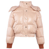 Sandro Women's Beige Hooded Puffer Jacket Size 34 FR 6 UK 2 US SFPOU00513