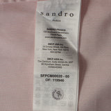 Sandro Paris Damen-Shirt aus 100 % Baumwolle mit rosa Streifen, Größe 1 S, 8 SFPCM00020