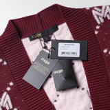 Maje Women's Burgundy Knit V-Neck Cardigan Size 36 FR 8 UK 4 US MFPCA00294