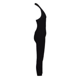 Sandro Paris Women's Black Knit Rhinestones Jumpsuit Size 34 XS 6 SFPCO00248