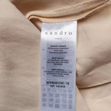 Sandro Damen-Kurzkleid aus beigem Leinenmischgewebe, Größe 36 FR, 8 UK, 4 US, SFPRO01745