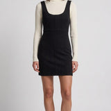 Sandro Women's Black Wool Blend Pinafore Dress Size 40 FR 12 UK 8 US SFPRO03263