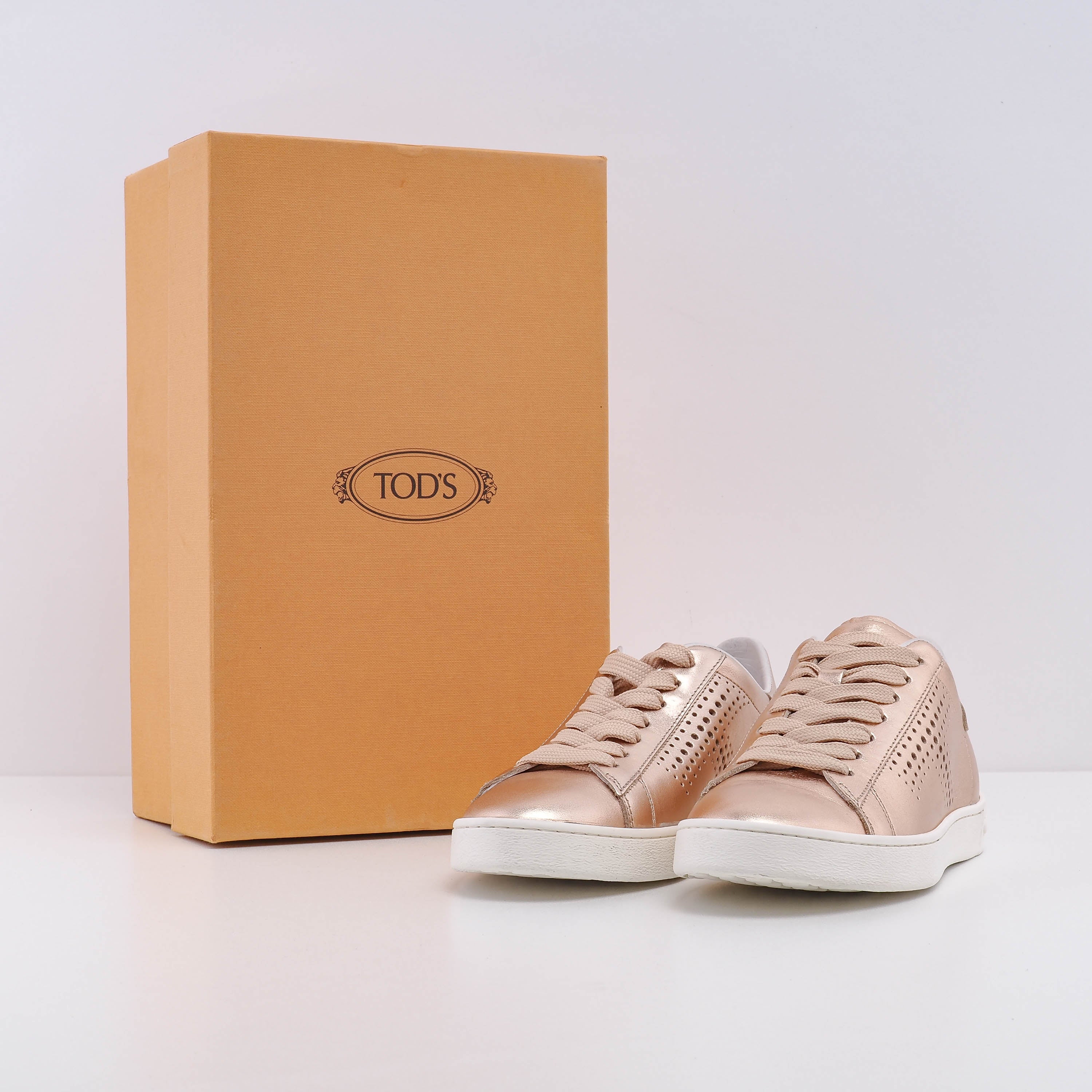 Tod's Women's Pink Leggera Ciondoli Sneakers Size 34 EU 1 UK 4 US