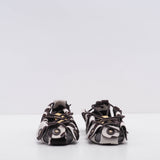 Tod's Women's White Cow Print Stringa Borchie Sandals Size 39 EU 6 UK 9 US