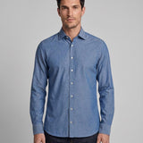 Hackett London Men's Blue Slim Fit Cotton Shirt Size S HM309140