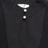 Sandro Women's Black Pointelle Knit Short Dress Size 38 FR 10 UK 6 US SFPRO01977