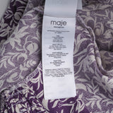 Maje Women's Purple Floral Linen Blend Short Dress Size 34 FR 6UK 2US MFPRO02851