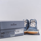 Hogan Men's Blue H630 Basket Jeans Sneakers Size 44 EU 9.5 UK 10.5 US