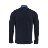 Hackett London Top-Pullover mit gesticktem Logo und Kragen „ Strick “, blau, Größe S, HM550961