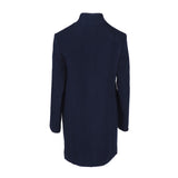 Maje Women's Navy Horsebit Wool Blend Coat Size 34 FR 6 UK 2 US MFPOU00918