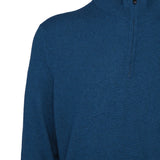 Hackett London Men's Blue Knit Zip Cashmere Blend Sweater Size 3XL HM702833