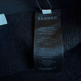 Sandro Paris Schwarzer Strickrock aus Wollmischung mit Pailletten für Damen, Größe 40 L, SFPJU00805