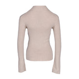 Maje Women's Beige High Neck Wool Blend Sweater Size 40 FR 12 UK 8 US MFPPU00520