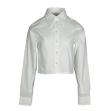 Sandro Paris Weißes, kurzes Damen-Shirt aus 100 % Baumwolle, Größe 3 L, 12 SFPCM00970