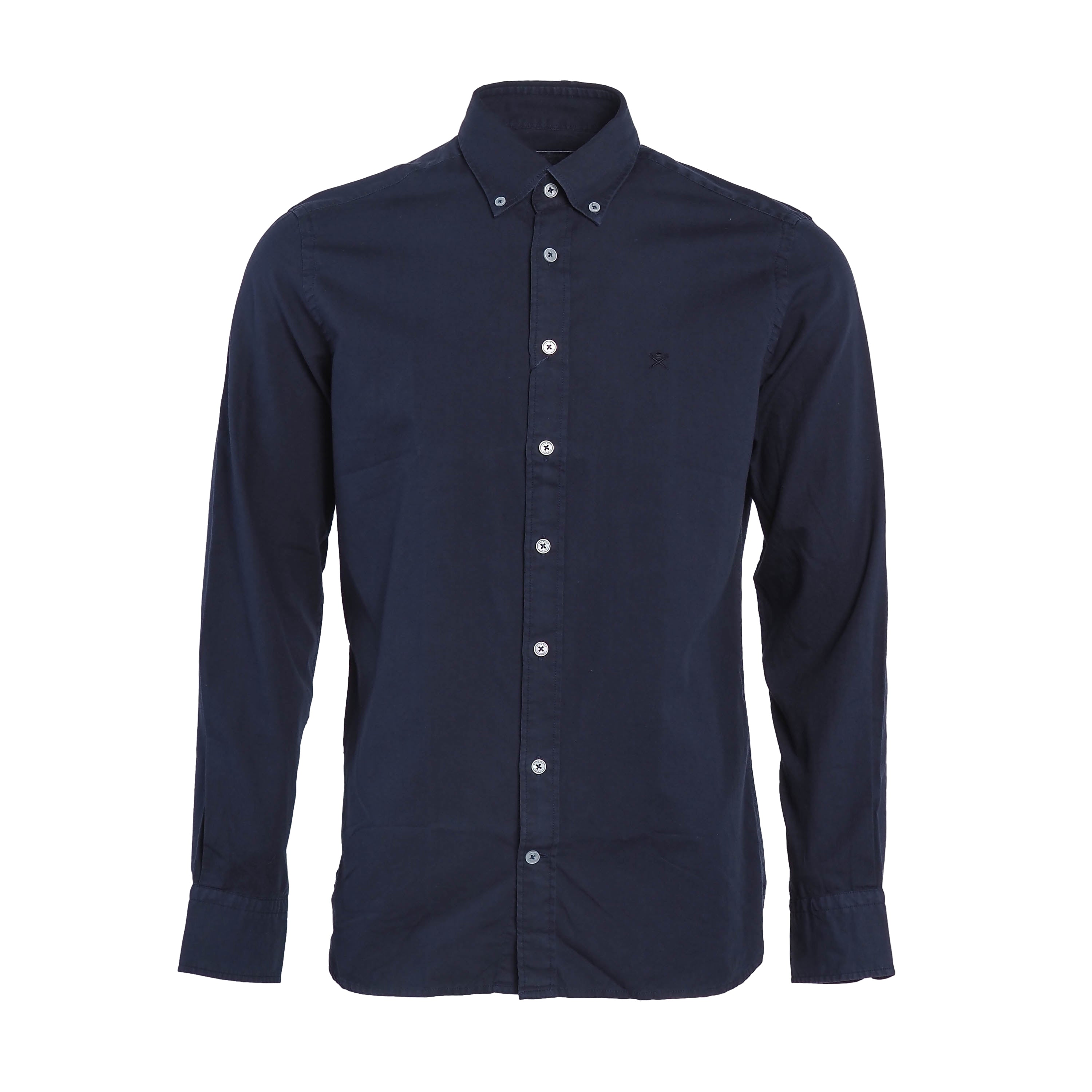 Hackett London Top Shirt Logo Button Up Blue Size S HM309527