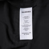 Sandro Damenkleid aus schwarzem Tweed mit Hahnentrittmuster, Größe 40 (FR 12, UK 8, US S), Artikelnummer SFPRO03243