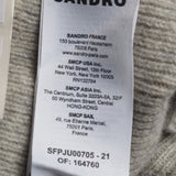 Sandro Women's Grey Knit 100% Wool Skirt Size 38 FR 10 UK 6 US SFPJU00705