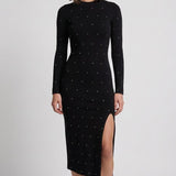 Sandro Damenkleid, schwarz, mit Strasssteinen, geschlitzter Rücken, 38FR, 10UK, 6US, SFPRO02669