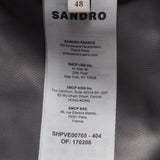 Sandro Men's Blue 100% Virgin Wool Suit Jacket Size 48 FR 38 UK SHPVE00768